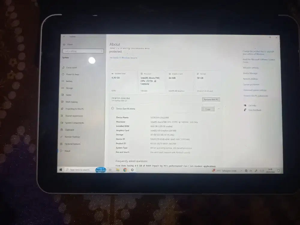 Jual hp elitepad 1000G2 4/64