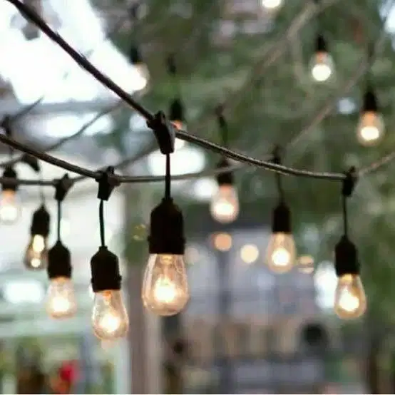 Kabel Lampu Fiting Cafe Gantung 10 Meter Filamen 10 Lampu Fitting