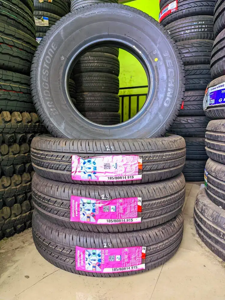 Ban baru BRIDGESTONE TECHNO Ukuran 185 80 14 Tahun 2024