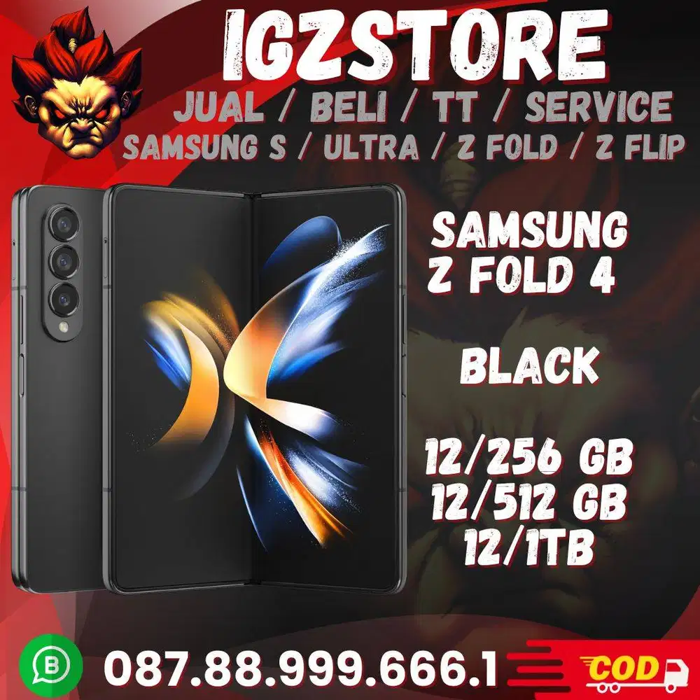 Samsung Z Fold 4 12/256 Black SEIN No Minus Mulus 97% FULLSET