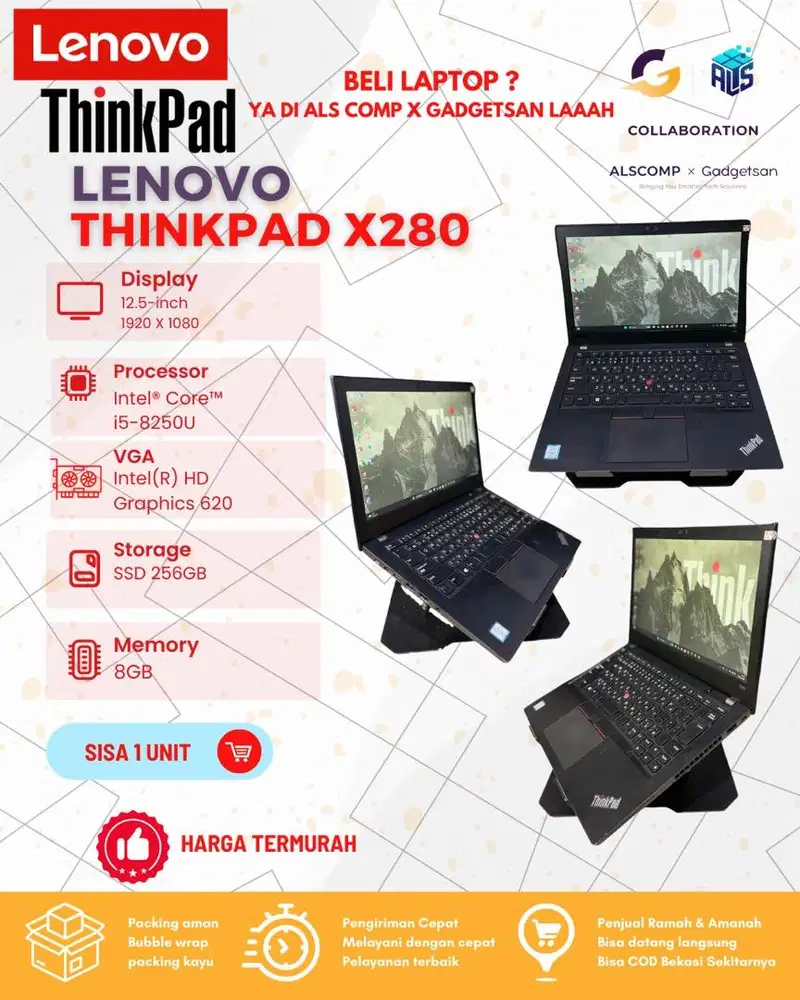 Laptop ThinkPad X280 Core i5-8250U /8GB /SSD 256GB