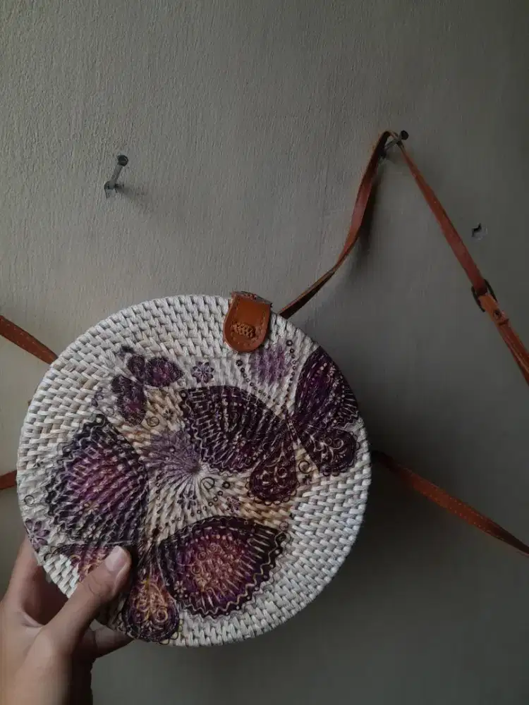 Tas Rotan Decoupage Khas Bali