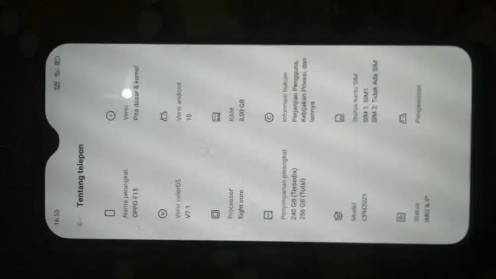 Jual Oppo f15  8/256 batangan normal