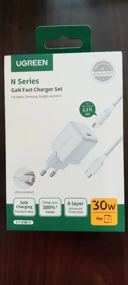 Ugreen Charger 30W 1set Gan-N Series with USB-C to C Cable - 85056