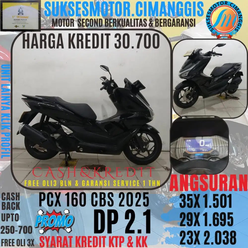 DP 2.1 NEW PCX 160 CBS TERMURAH CASHBACK UPTO700RBU FREE OLI3X