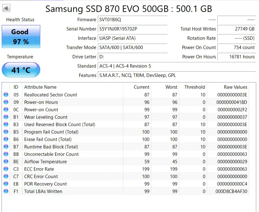 SSD SAMASUNG EVO 870 500GB
