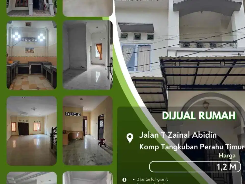 Dijual Rumah Jalan Zainal Abidin Pekanbaru Kota!