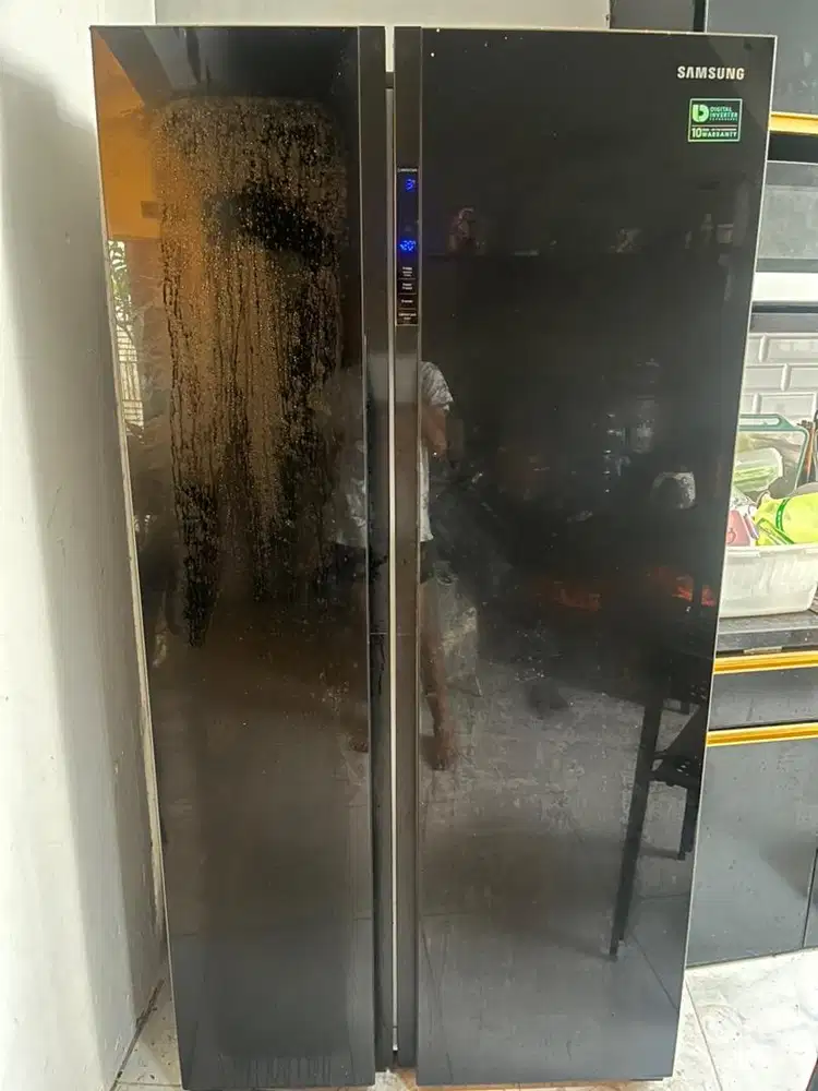 Kulkas samsung side by side temperedglass