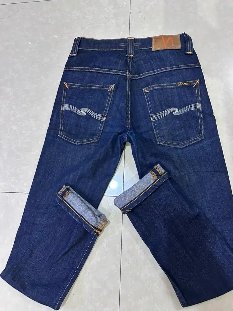 Nudie Thin Finn Dry Ecru Embo 27/30