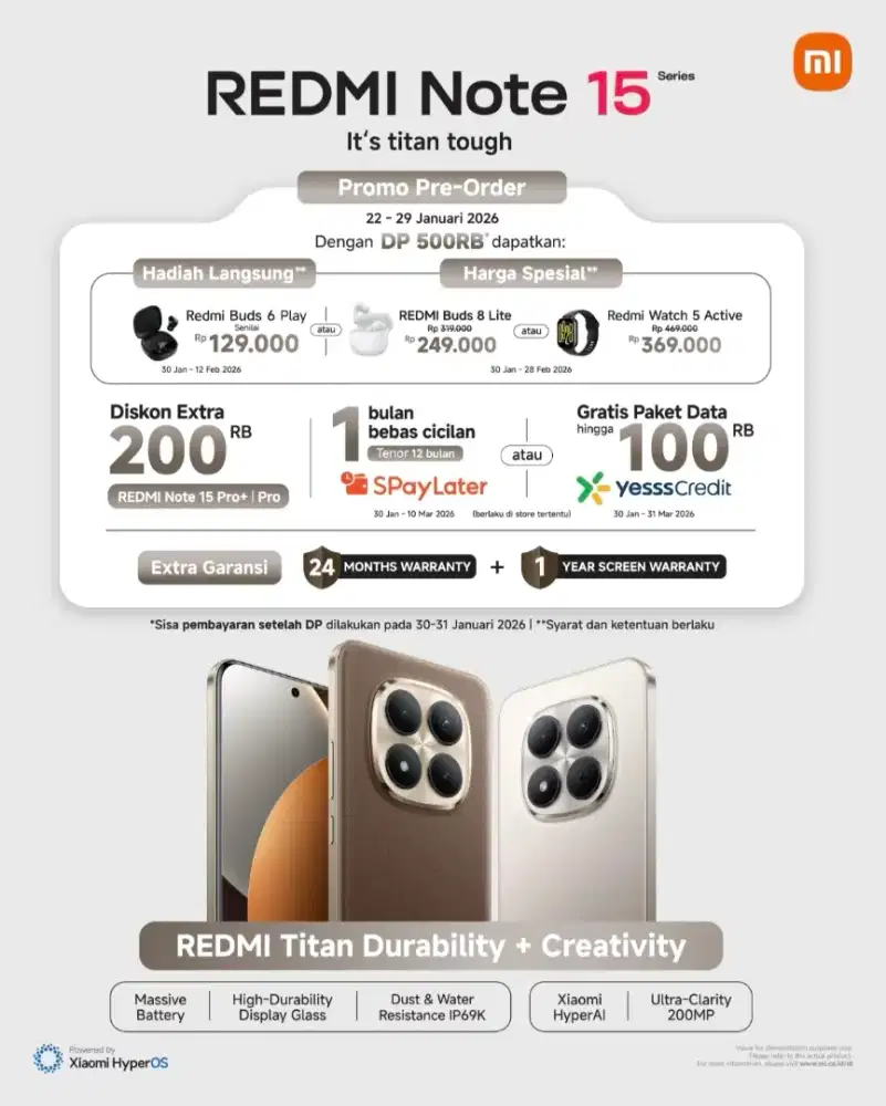 REDMI NOTE 15 SERIES PRE-ORDER