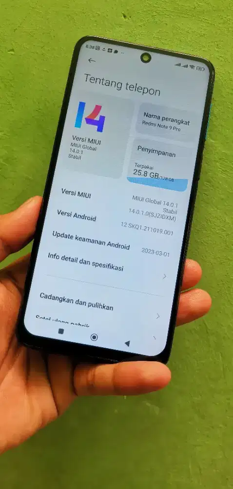 Redmi note 9 pro ram 8/128 Gb unit only