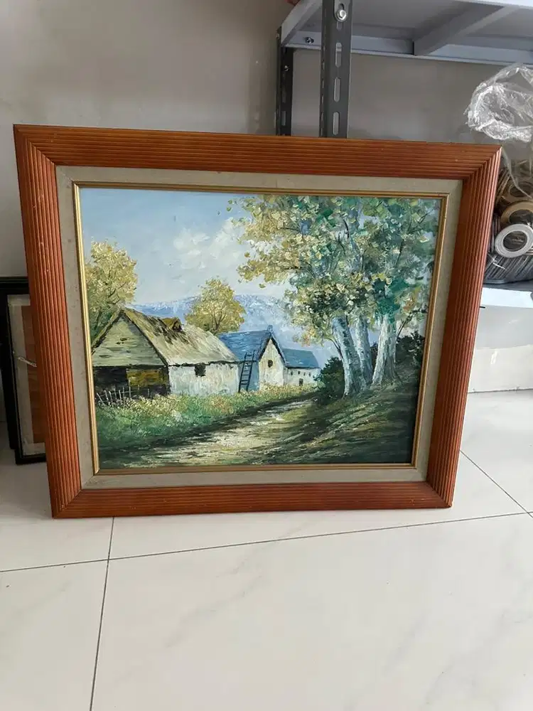 Lukisan rumah vintage