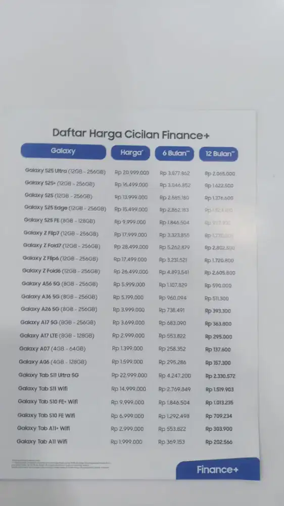 CICILAN HP SAMSUNG MENGGUNAKAN SAMSUNG FINANCE