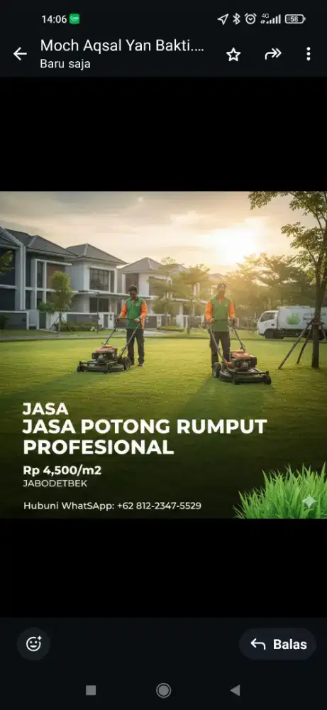 Jasa potong rumput
