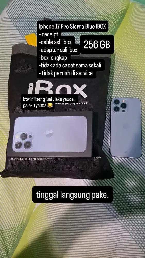 IPHONE 13 PRO EX IBOX SIERRA BLUE 256 GB