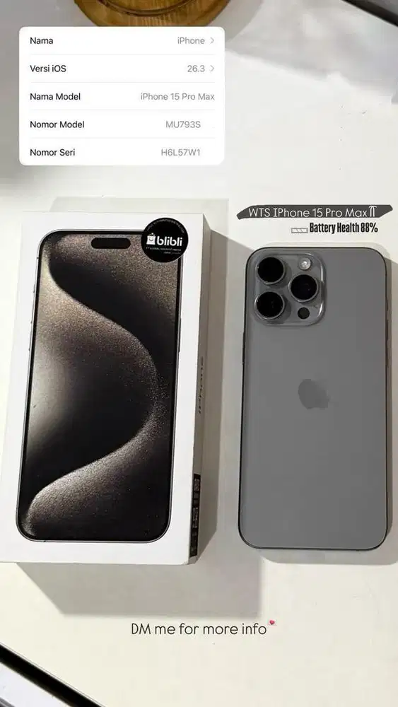 Iphone 15 pro max 256 gb