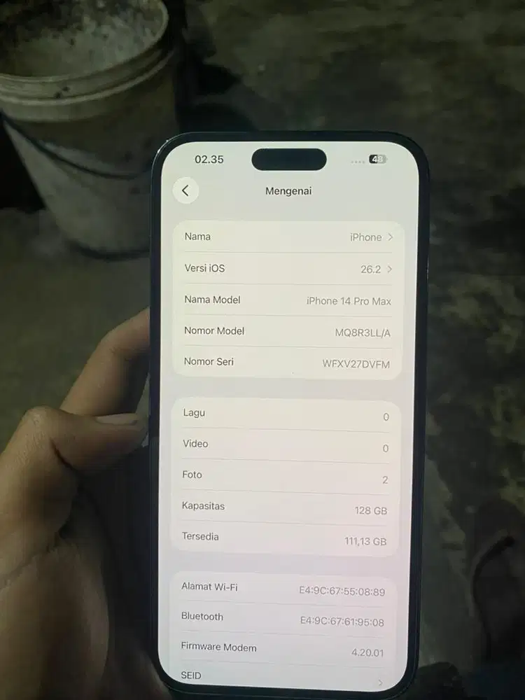 iPhone 14 Promax 128 Ex Internasional