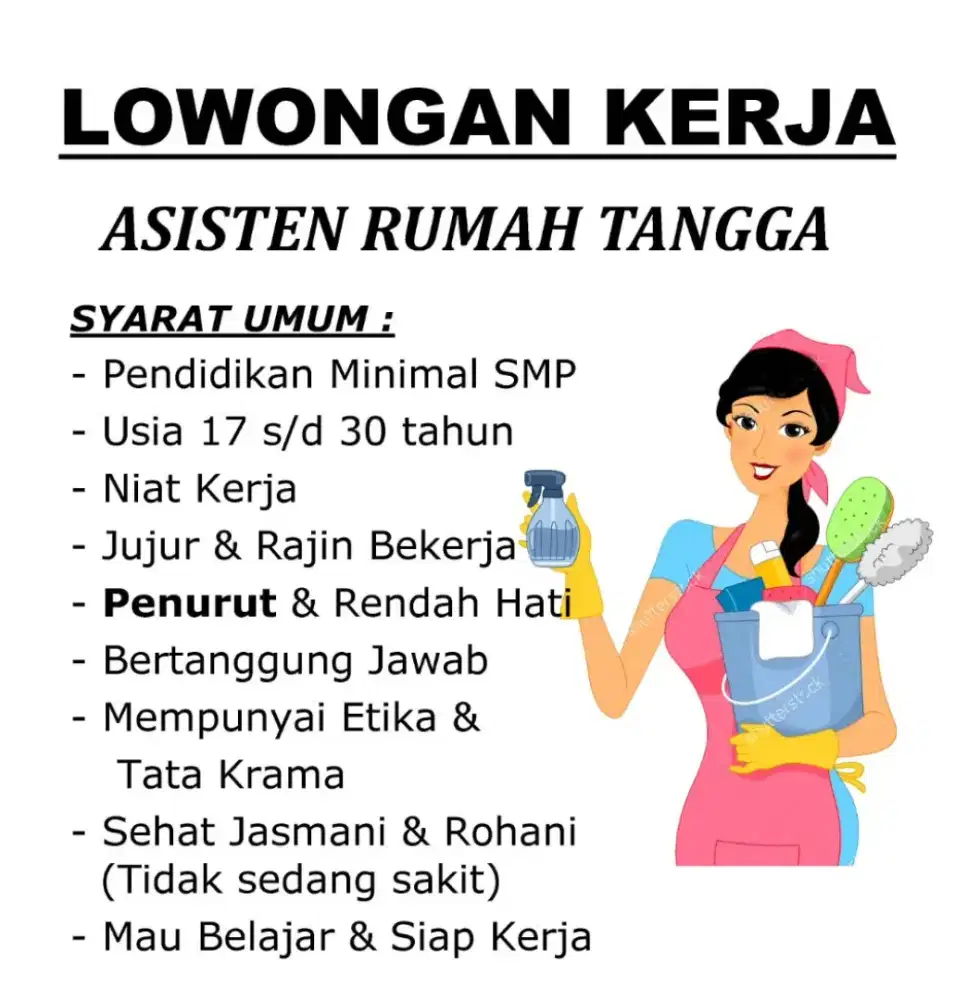 LoKer ART OLX Asisten Rumah Tangga Cengkareng Jakarta Barat