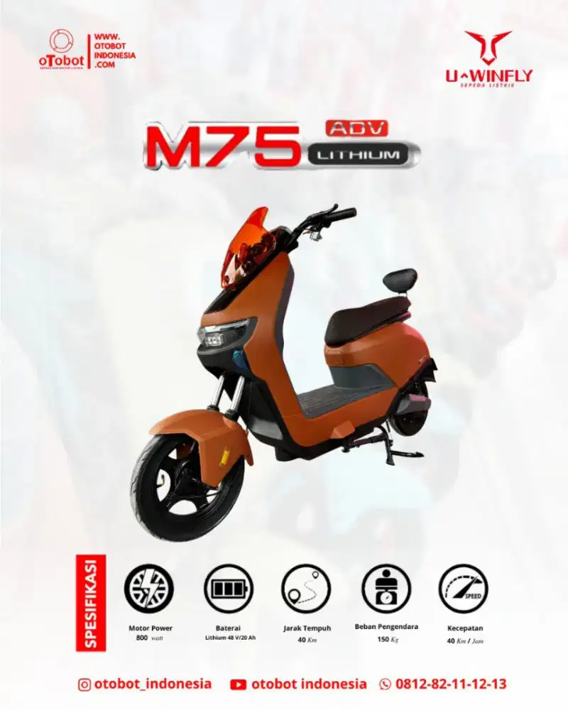 SEPEDA LISTRIK M70 LITHIUM UWINFLY