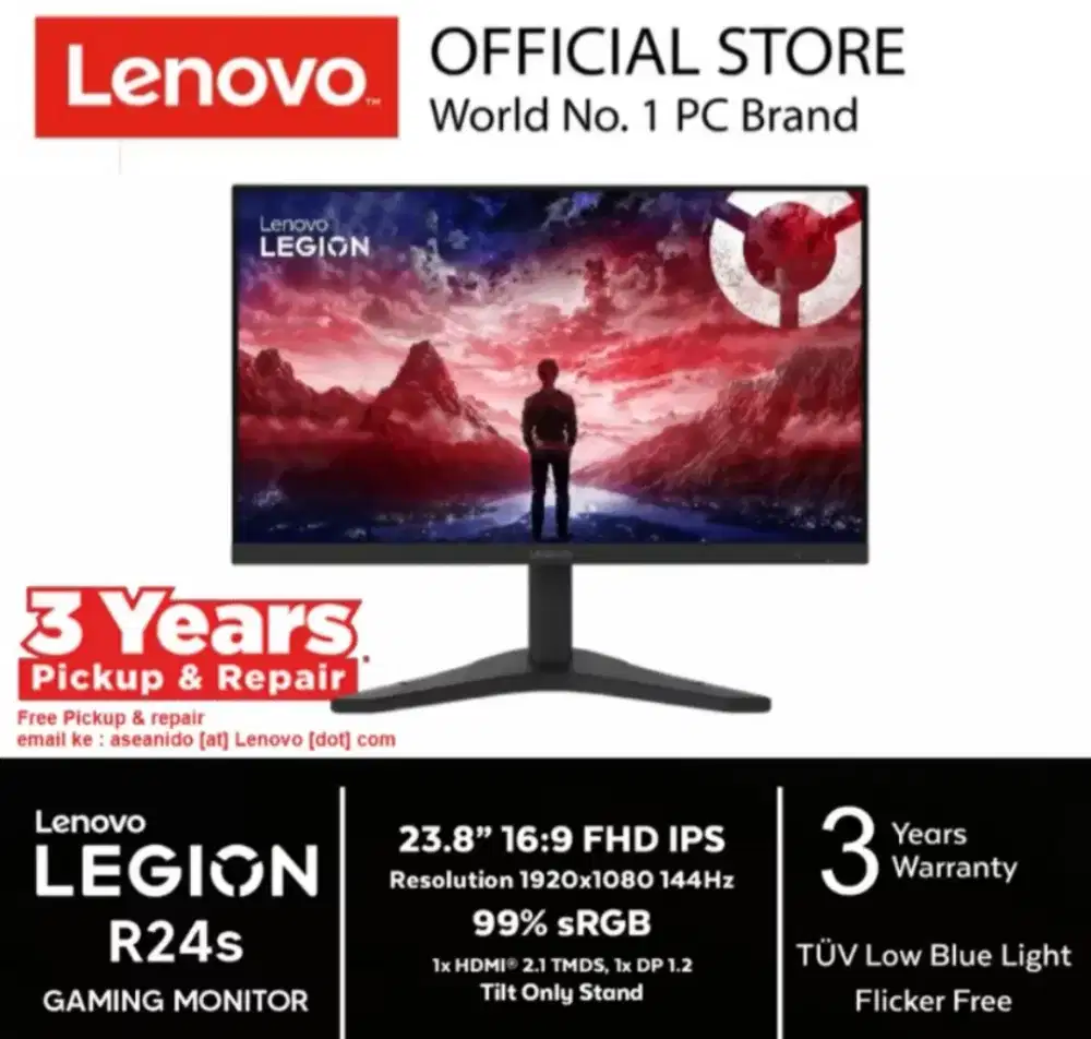 Layar LCD Lenovo Legion R24S Gaming Monitor