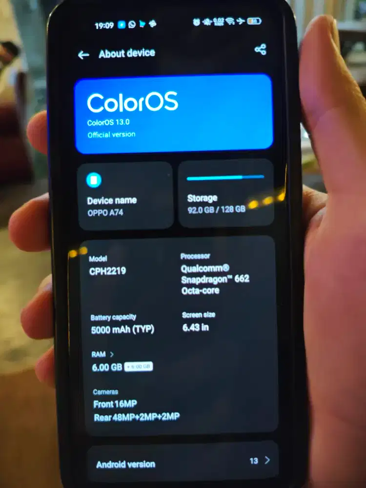 Oppo A74 6+6/128GB Blue