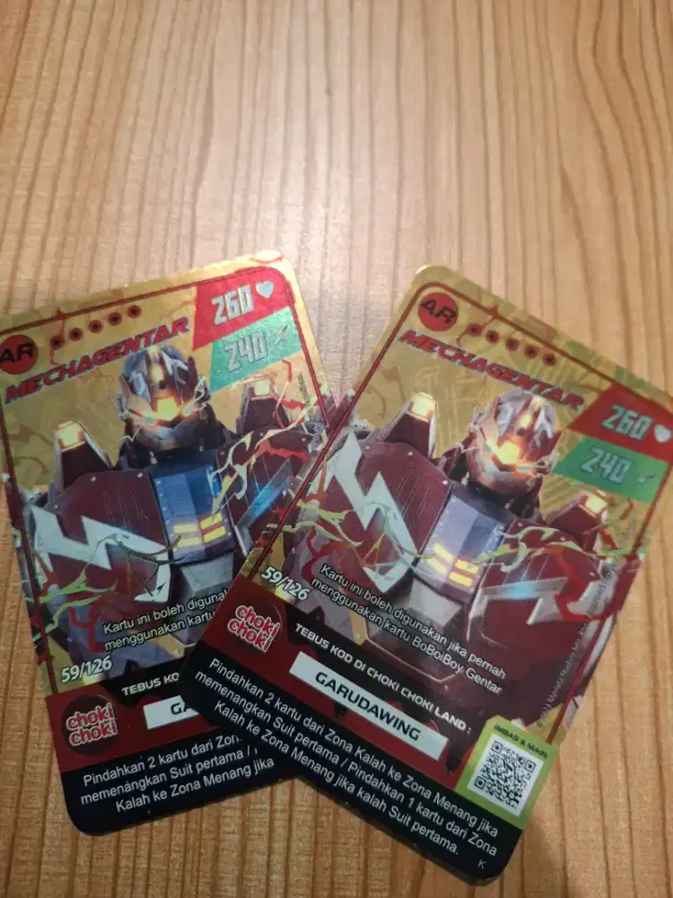 Kartu boboiboy Gentar AR