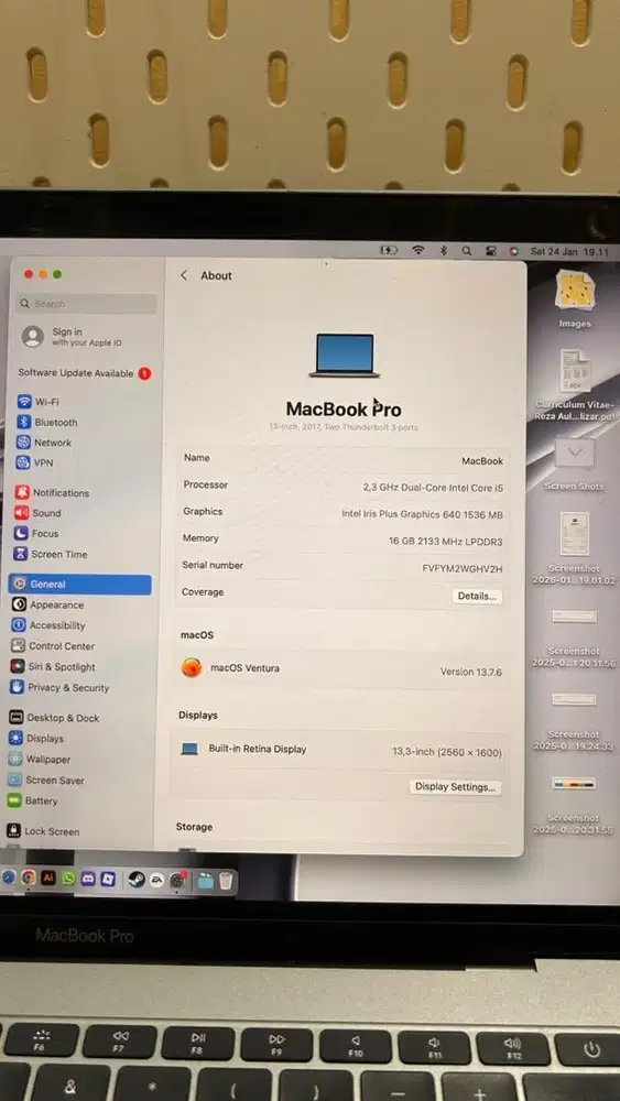 Macbook Pro 2017 non touch bar