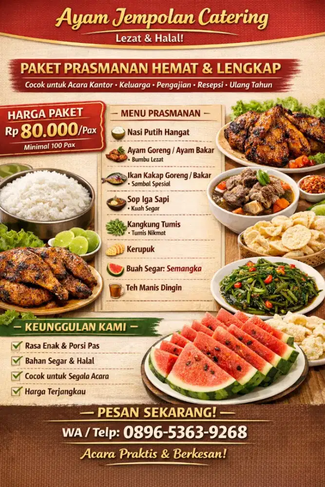 Paket Catering Prasmanan Murah