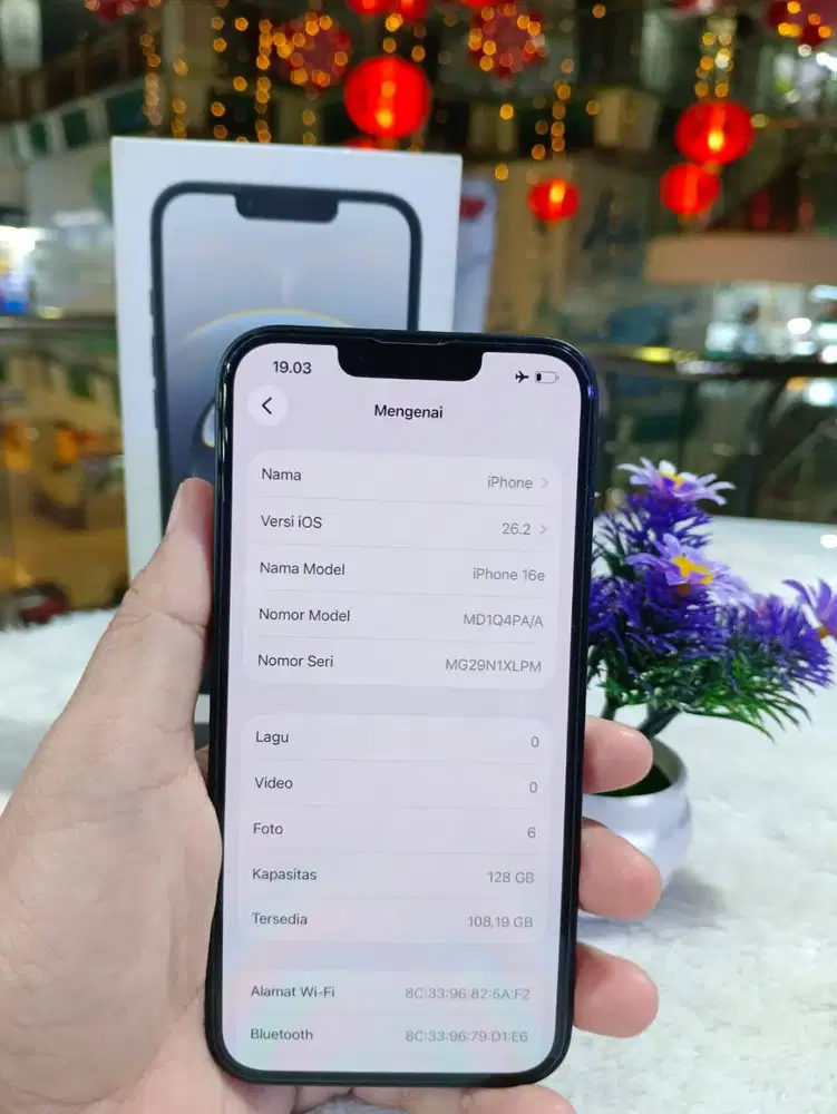 PHONE 16e 128GB SECOND INDO