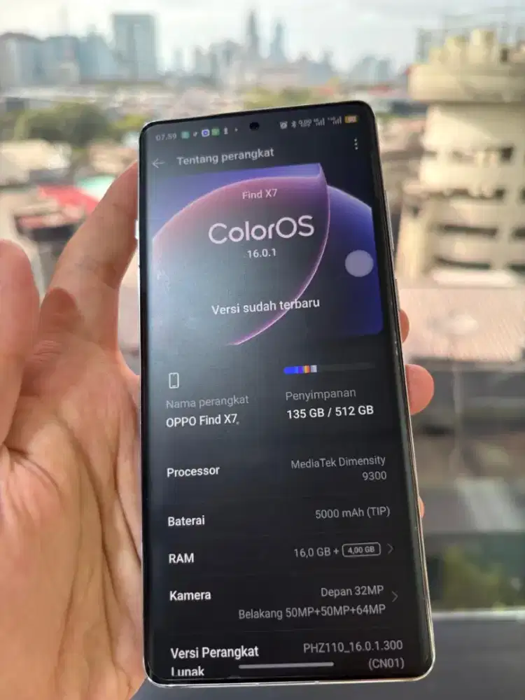 Oppo Find X7 16/512 china sudah bea cukai