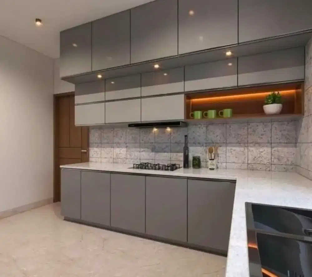 interior desain kitchen set kamar set wardrobe lemari backdrop tv