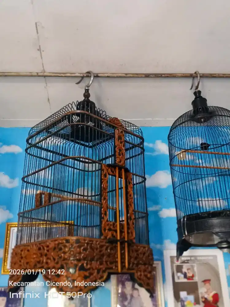Sangkar ukir kayu jadul