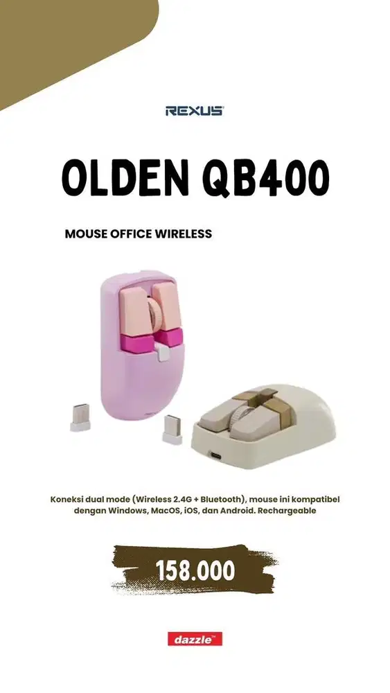 Mouse wireless rexus QB400