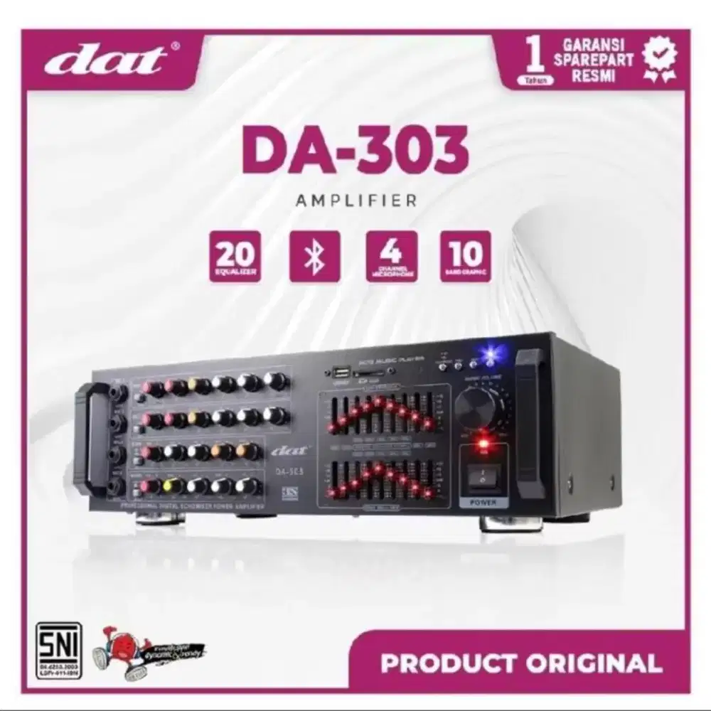 Power Ampli dat DA303 Amplifer DAT DA 303 EQUALIZER PLUS usb bluetooth