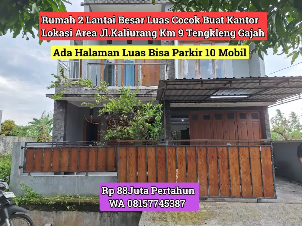 RUMAH BESAR LUAS DISEWAKAN AREA JAKAL KM 9 COCOK BUAT KANTOR RP88JUTA