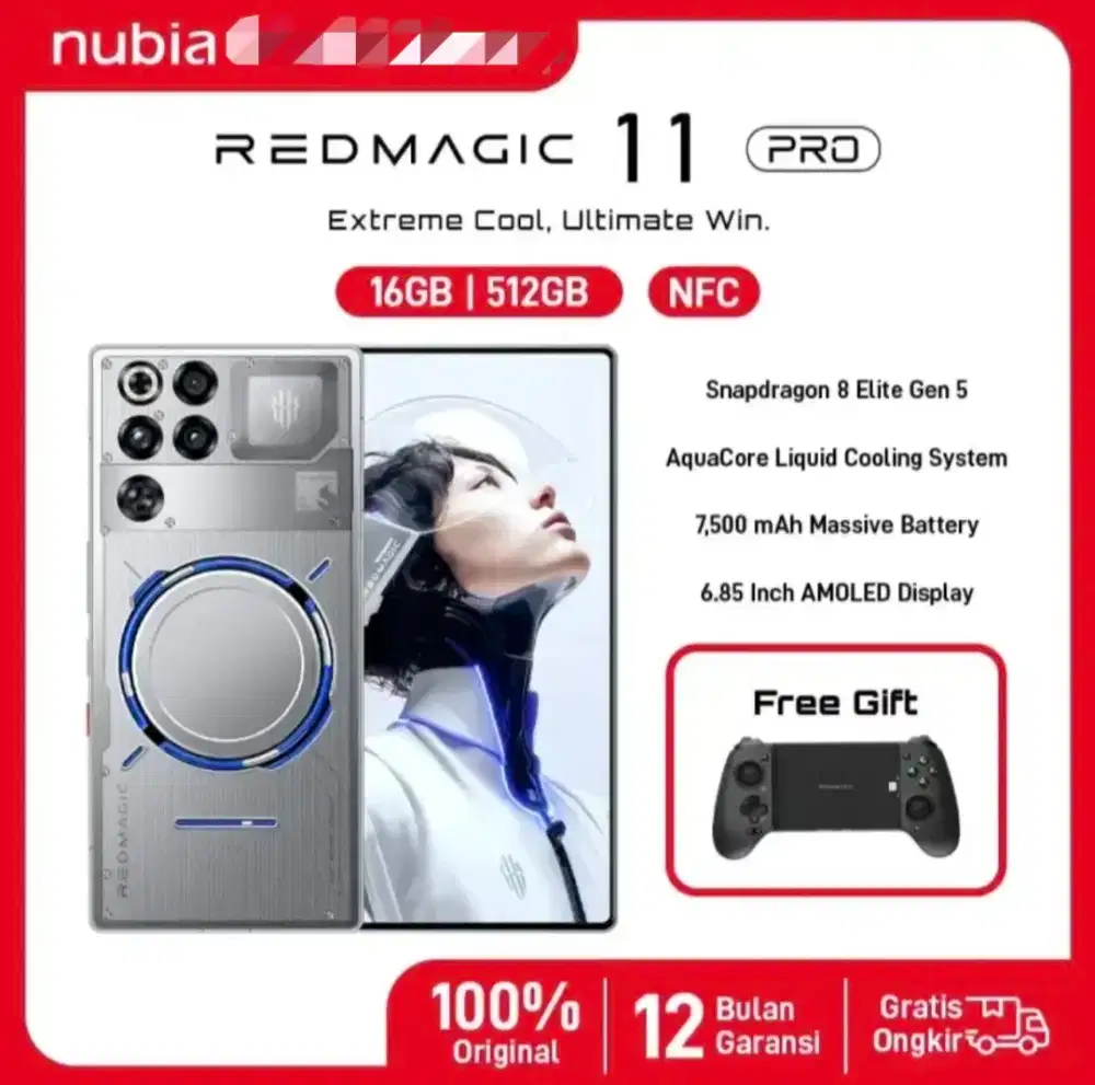 Liquid Cooler! Nubia REDMAGIC 11 Pro. Exclusive GIFT. Garansi RESMI.