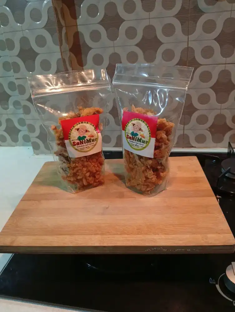 Jual Keripik Jamur Tiram Putih kemasan pouch 250 gr Renyah Crispy