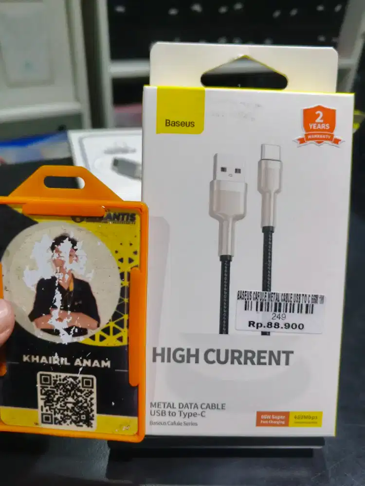 KABEL DATA BASEUS METAL USB to C 66Watt 1Meter