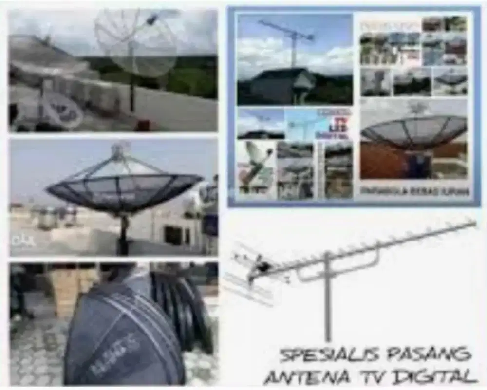 Ahli jasa pasang antena TV digital service parabola dan camera CCTV