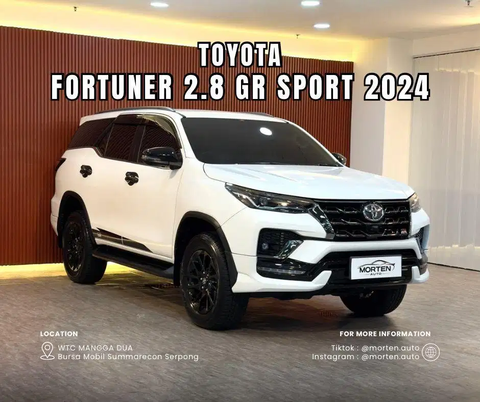 Toyota Fortuner 2.8 VRZ GR Sport 2024 Odo 8 Ribu Record Antik Garansi