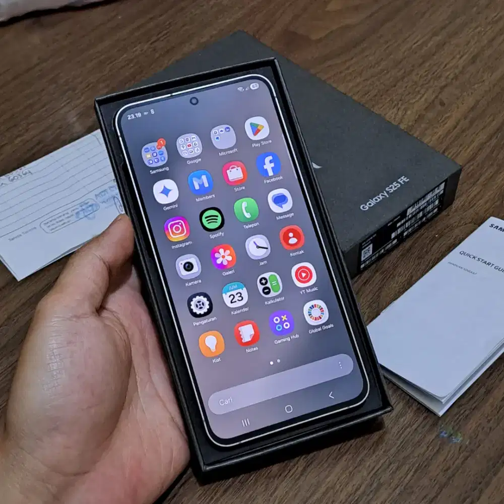 Samsung S25 FE 5G 256 SEIN Jetblack Baru 1 Bulan Mulus Lengkap
