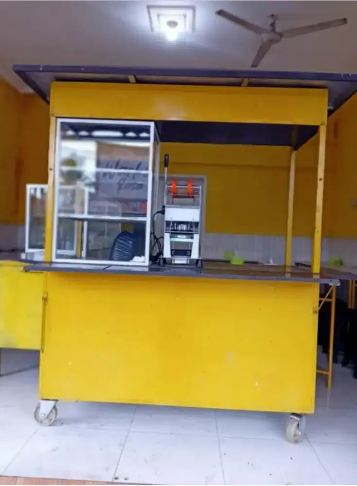 DIJUAL Peralatan Warung Makan, Gerobak, Etalase, Meja Kursi, Kompor