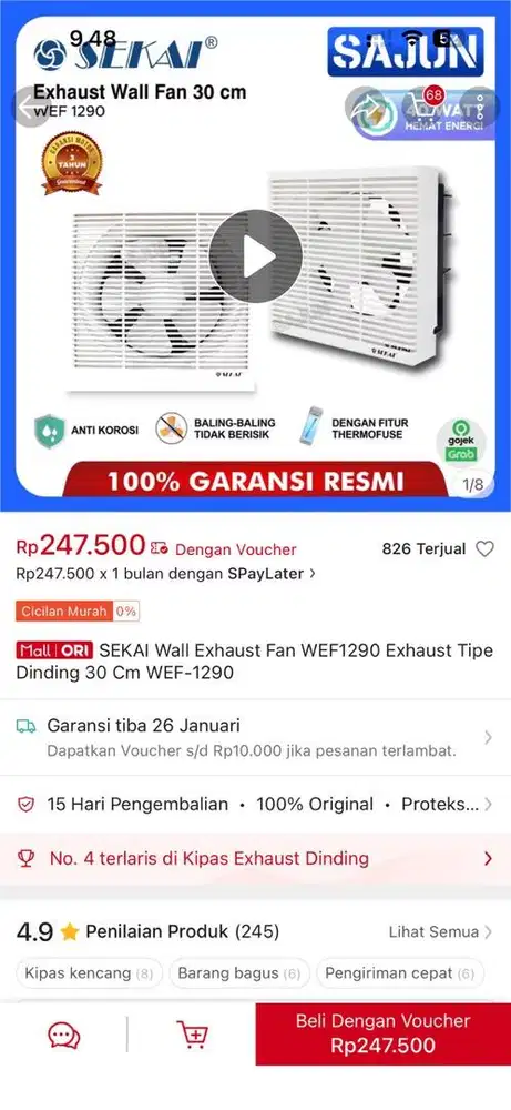 Sekai Exhaust WEF1290