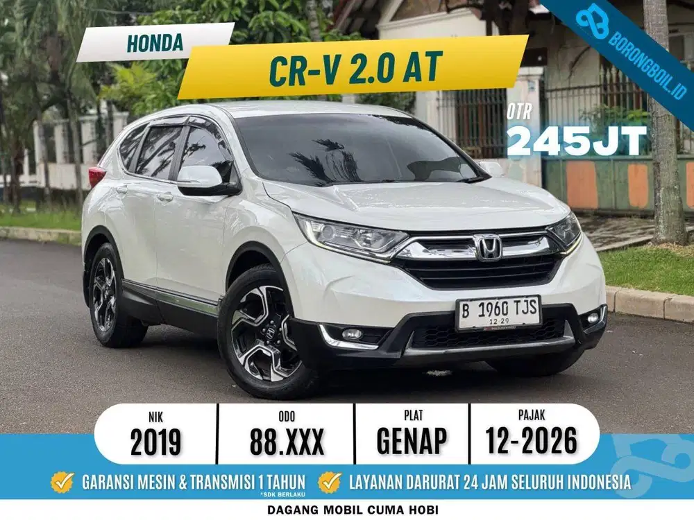 HONDA CRV 2.0 CVT 2019 PUTIH SIAP PAKAI ISTIMEWA LOW KM