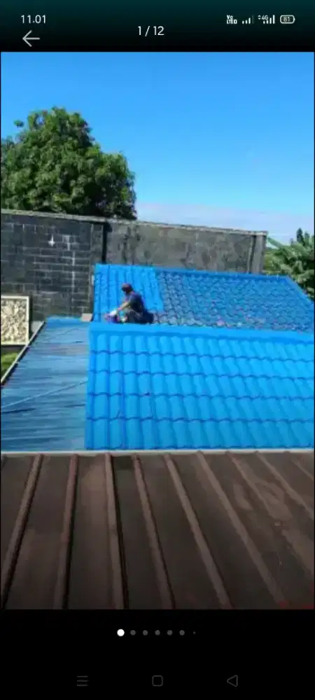 Atap bocor atap baja ringan terpasang kanopi atap bajarigan