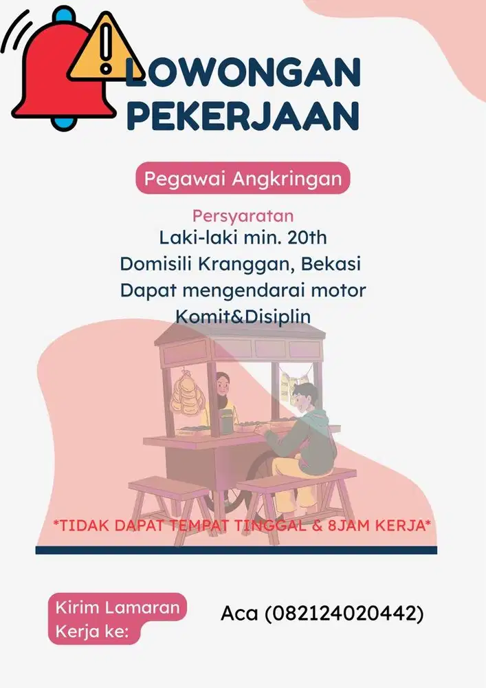 LOWONGAN PEKERJAAN PEGAWAI ANGKRINGAN, KRANGGAN-BEKASI (Cibubur)