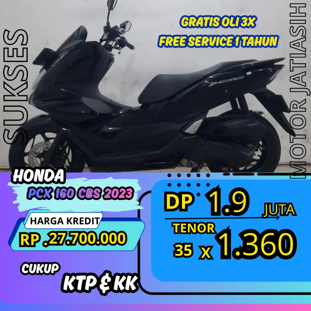 Dp murah honda pcx 160 cbs 2023 dp 1.9 juta bisa cash/kredit