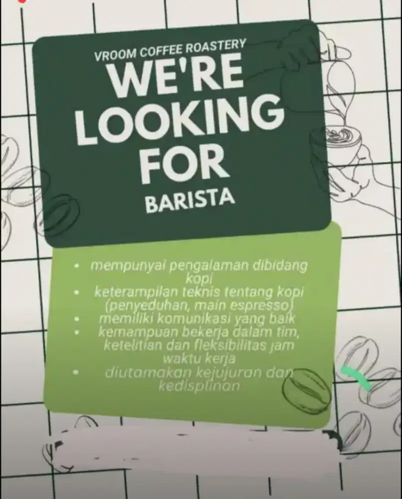 Dibutuhkan BARISTA