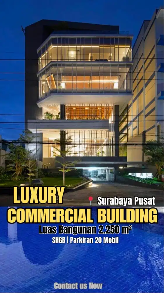 DIJUAL SUPER CIAMIK GEDUNG KOMERSIAL 6 LANTAI SURABAYA PUSAT!