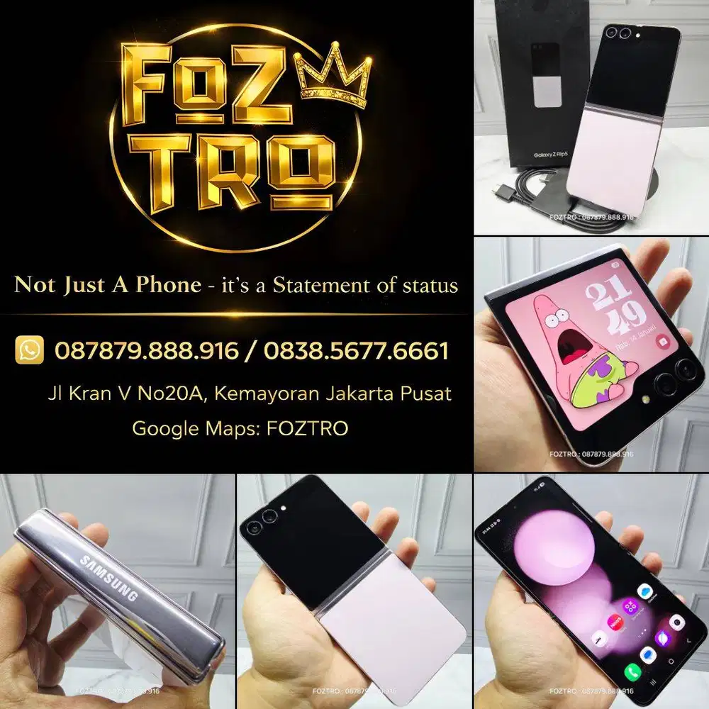 Samsung Galaxy Z Flip 5 8/256GB Lavender Fullset Resmi No Minus